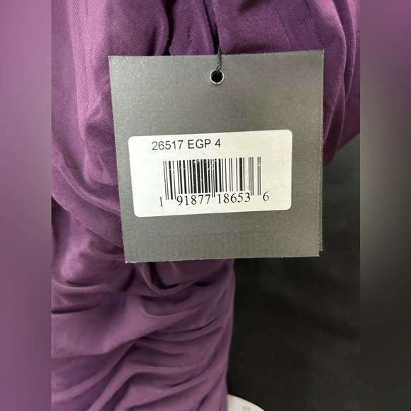 IEENA FOR MAC DUGGAL 26517 NWT FOLDOVER  Off-the-Shoulder Slit Gown - Picture 6 of 8